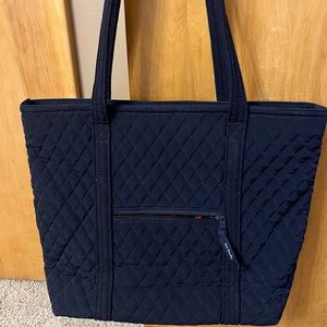 Vera Bradley navy blue tote bag